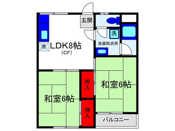 草野マンション21号館の物件間取画像